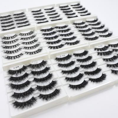 China Mink Lashes Upper Lashes with Colored Boxes Dramatic Natural Mink Fluffy Mink Strands for sale