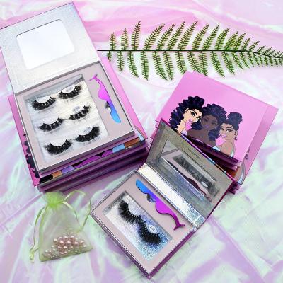 China Mink Lashes Wholesale Strip Under Mink Lashes Handmade Eye Lashes With Private Box for sale