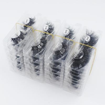 China Fluffy Lashes Mink Lashes With Clear Tray 10mm-20mm Handmade Natural Mink Eyelashes for sale