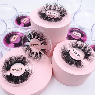 China Fluffy Lash 10-25mm OEM Tensing Lashes Wholesale Real Mink Eyelashes With Customized Cases for sale