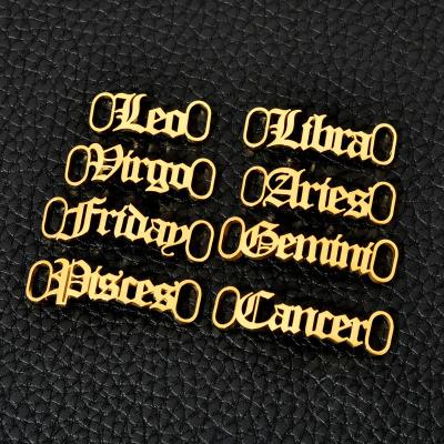 China High Quality New Arrival Zodiac Shoe Buckle Plated 18K Stainless Steel 1.8mm Customized Clothing Accessories Jewelry for sale