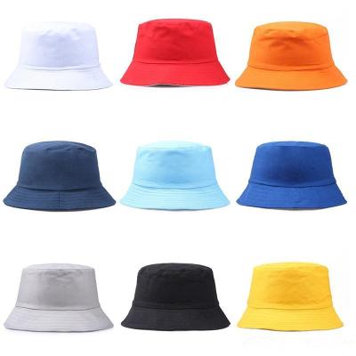 China Fashion Solid Color Leisure Bucket Hats Women Men Flat Brim Summer Wide Brim Travel Fisherman Hat High Quality For Outdoor Sports Sun Visor for sale