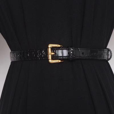 China New Fashion.Casual Retro Crocodile Pattern Casual Genuine Leather Belt Pure Cowhide Belt for sale