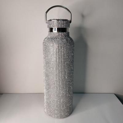 China 2021 PORTABLE High Quality Top Selling Newest Designs Luxury Diamond Thermos Bottles Stainless Steel Vacuum Flask for sale