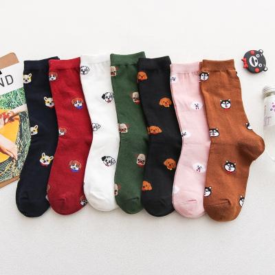 China Antibacterial Women's Crew Socks Funny Gifts Cotton Long Socks For Women Novelty Funky Cute Cartoon Socks for sale