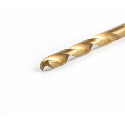 China Ti-Coated Metal Drilling HSS M2 Twist Drill Bits For Iron Steel Plastic Wood for sale