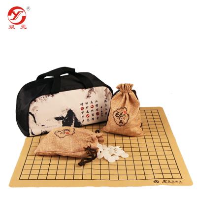 China Artificial leather weiqi board bags 2nd-generation canvas ceramic pieces go game weiqi set educational toys 19*19 leather go baduk board 361 china weiqi/go chinese chess ceramic stone end for sale