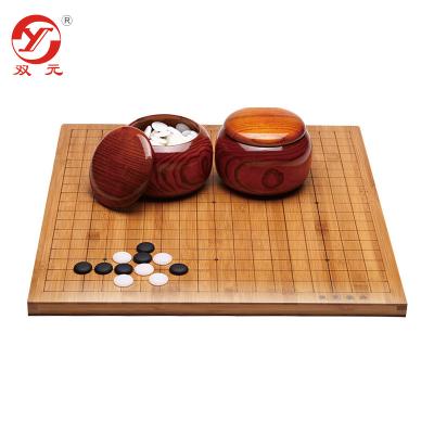 China 13/19 lines board double sided go ntellectual board game set 19*19 catalpa weiqi bowls china bamboo gold wood customizable ceramic fine stones for sale