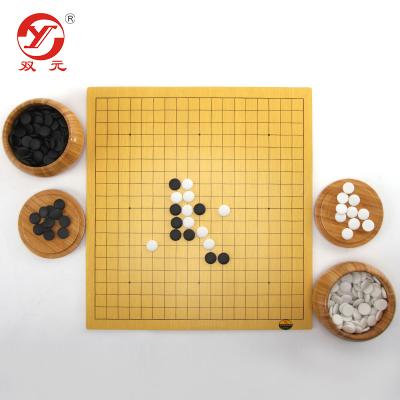 China ceramic bon china chess pieces bowl ceramic bamboo reversible folding board baduk go game weiqi chess educational toys for sale