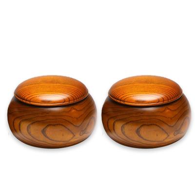 China Handmade Shuangyuan Catalpa Golden Wood Go Weiqi Cases for sale