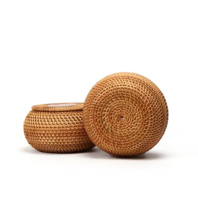 China Handmade Shuangyuan Hand-woven Rattan Go Bowls for Weiqi for sale