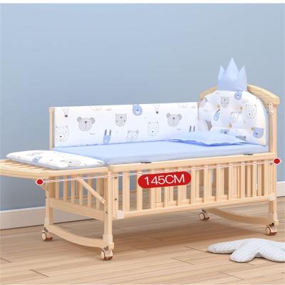 China Good quality modern new design wholesale furniture baby crib bed hutch prices for sale