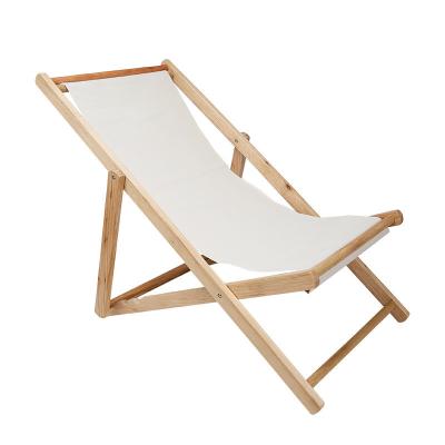 China Hot Sale Modern Outdoor Picnics Beach Solid Wood Camping Folding Deck Chair for sale