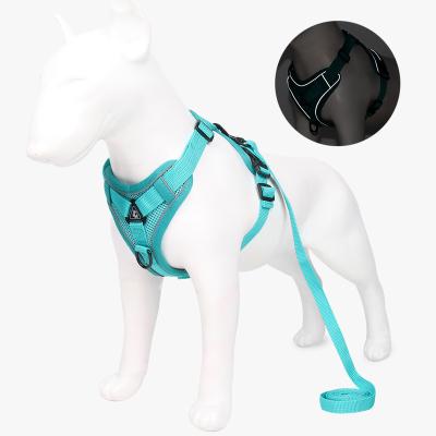 China Durable Pet Leash Dog Harness Dog Collar Pull Rope Set Safety Reflective Mark Length Adjustable Pet Supplies Dog Accessories for sale