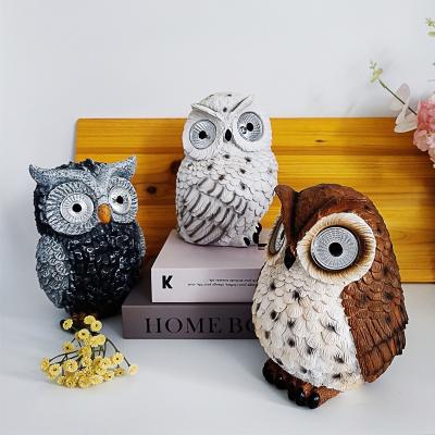 China Traditional Solar Powered LED Lights Unique Outdoor Solar Lamp Christmas Lights Owl Animal Lawn Lamps Garden Ornament for sale