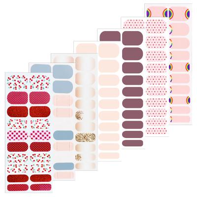 China Easy Apply Factory Price Nail Sticker Variety Nail Wraps Nail Polish Stickers for sale