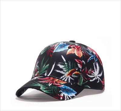 China Newest Style COMMON Coconut Tree Printing Colorful Baseball Cap Sport Hat With Screen Printing for sale