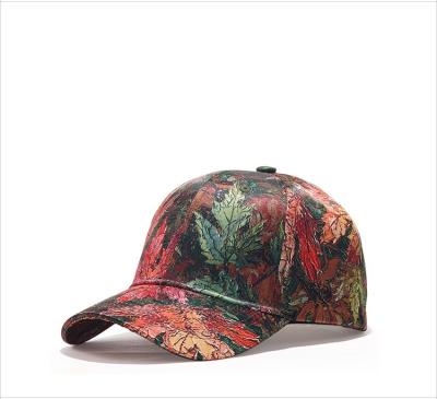 China Newest style JOINT maple leaf print baseball cap sports hat with digital printing for sale