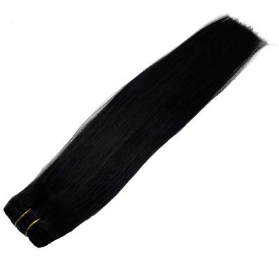 China Silky Straight Hair Extension Brazilian Hair Clip In Inches Pulled Straight Hair Extensions Double Ended 20 Off 150g Black 7 Pieces for sale