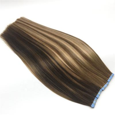 China Silky Wave Best Straight Selling Products Balayage Drawn Double Skin Weft Tape In Hair Extension for sale