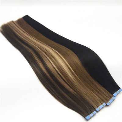 China Silky Straight Wave Best Price Ombre Russian Balayage Tape Hair Extensions Hair for sale