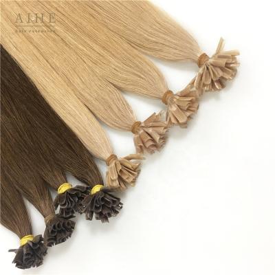 China Best quality silky straight pre bonded keratin ombre double u tip pulled remy human hair for sale