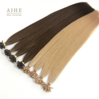 China 10A Fusion Keratin Hair Extensions U Tip Silky Straight Virgin Unprocessed Curly Hair for sale