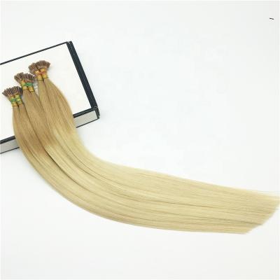 China Russian keratin slavic remy good quality silky straight hair flat wave tip hair extension for sale