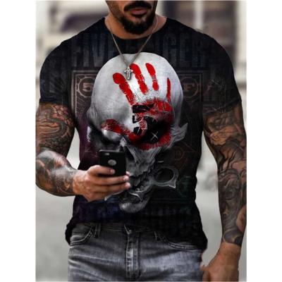 China Hot Selling Streetwear Anti-wrinkle Fashion Men's Casual T-shirt Loose Short Sleeve Pullover 3D Print T-shirt Men's O-Neck T-Shirt for sale