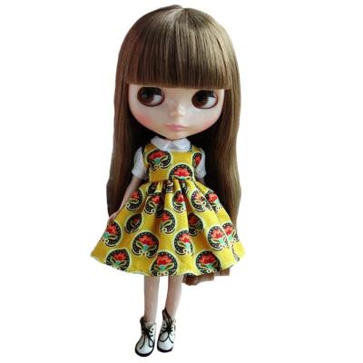 China New Design Cute Blythe Printed Skirt Bjd Fashion Custom Doll Clothes Toy Accessories 1/6 Toy Clothing Suit Set for sale