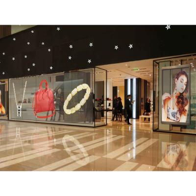 China Indoor Transparent Led Display Screen For Glass See Window 6500CD High Brightness Under Sun Glass LED Display Cheaper Price Transparent LED Screen for sale