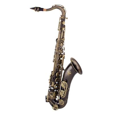 China Popular Fine Workmanship Antique Bronze Hand Carved Flower Keys Tenor Saxophone Antique Bronze Plating Saxophone for sale