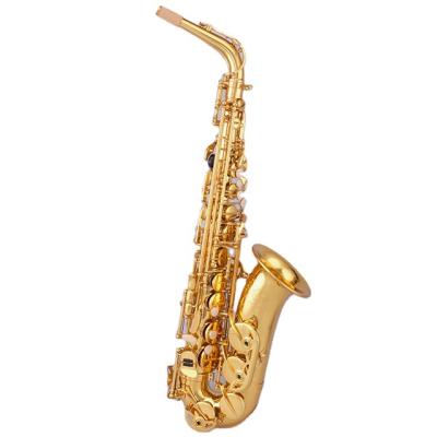 China Gold Lacquer 2021 Good Quality Musical Instrument Concert Stage Alto Saxophone for sale