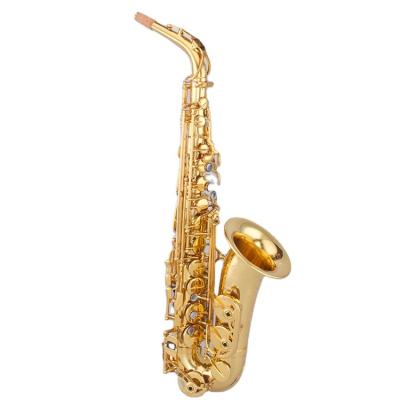 China Taishan Alto Saxophone eb saxophone alto gold lacquer professional learning playing instrument entertainment for sale