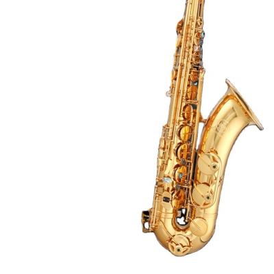 China Gold Lacquer Brass Body Tenor Saxophone for sale