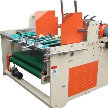 China Semi-auto Food Cardboard Box Pressure Folder Gluer Machine Carton Gluing Machine for sale