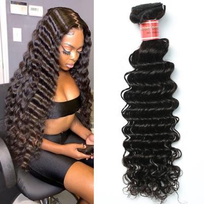 China Deep Wave Deep Wave Bundles 100% Grade Brazilian Remy Virgin Hair For Color Women Deep Wave Bundles for sale