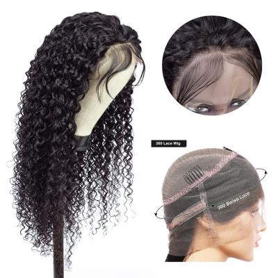 China Curly 360 Curly Lace Front Human Hair Wigs Wholesale Brazilian Virgin Hair For Black Women Hair Wigs for sale