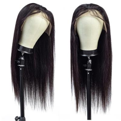 China Silky Straight Wave 10A Mink Raw Unprocessed Virgin Human Hair Weaves Brazilian Lace Front Wig For Black Women Straight Wave Hair Wigs for sale