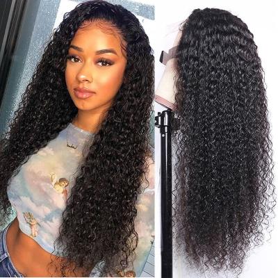 China Curly 100% Curly 360 Lace Headband Hair Wigs Wholesale Hot Sale Brazilian Virgin Hair With Baby Hair 360 Lace Wigs for sale