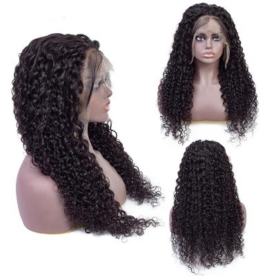 China Brazilian Water Wave 150% Density Hair Water Wave Wig With Baby Hair Pre Plucked Natural Hairline Lace Front Human Hair Wigs for sale