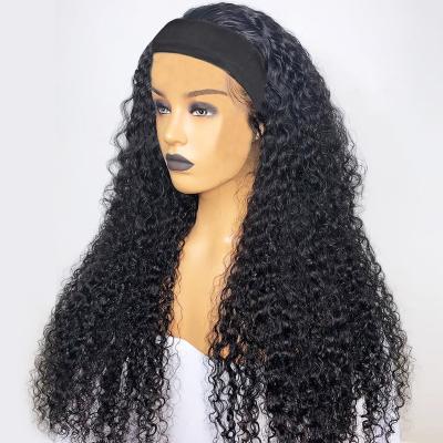 China Curly Curly Top Selling Cheap Machine Made Kinky Curly Hair Band Wigs Lace Wig Non On Sale for sale