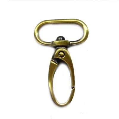 China Wholesale 1 Inch High Quality Solid Brass Hardware Lobster Swivel Clasp Accessories Swivel Metal Snap Hook Buckle for sale