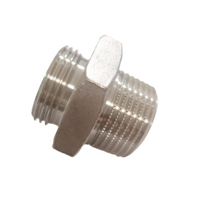 China Water 316 SS 1/16 Inch To 2 Inch Pipe Fit Swagelok Style Male NPT ISO BSP Threads Hex Nipples With High Quality for sale