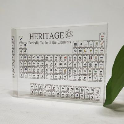 China China Periodic Table Acrylic Display With/W Elements Kids Teaching School Day Birthday Gifts Chemical Element Display Card Home Decor for sale