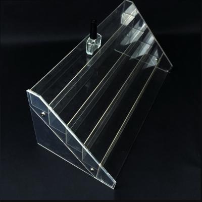 China Supermaket 5 Tier Custom Wholesale Clear Acrylic Nail Polish Display Rack for sale