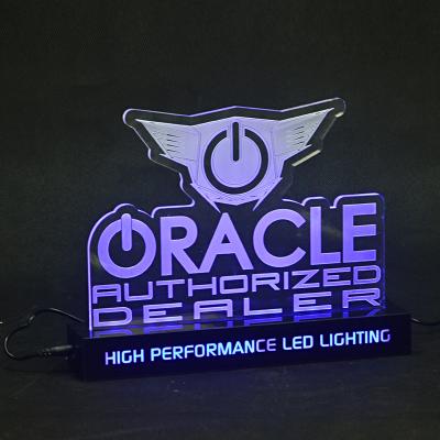 China Eco-friendly Acrylic Neon Custom Light Stand Board Edge Lit Base Indoor Laser Engraving LED Sign for sale