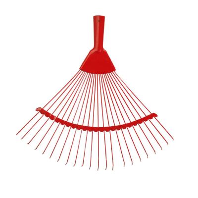 China Heavy Duty Garden Leaf And Grass Rake Head Without Carbon Steel 22 Handle Claws 22T Grass Collection Tool Green Lawn Rake Head for sale