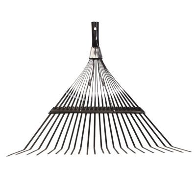 China Heavy Duty 22 Teeth Garden Tools Hot Garden Leveling Rake Grass Collection Tool Lawn Hay Rake Leaf Rake Plastic Main Head for sale