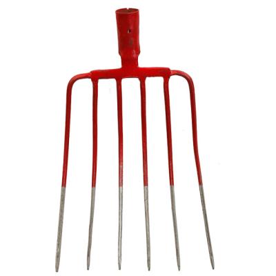 China WORTOOLS Factory Farm Digging Hot Selling Digging Hand Tools With Powder Coating Out Door Carbon Steel 6 Teeth Fork for sale